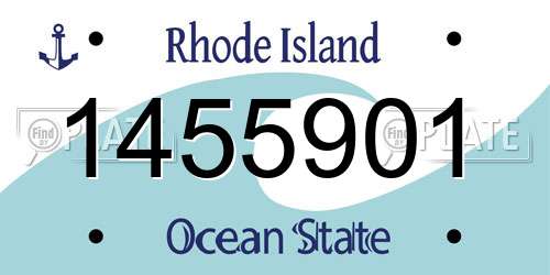 1455901 Rhode Island License Plate