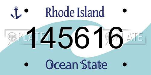 145616 Rhode Island License Plate