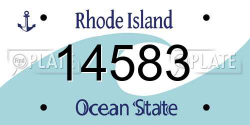 14583 Rhode Island License Plate