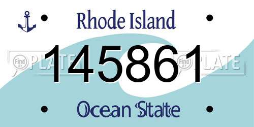 145861 Rhode Island License Plate