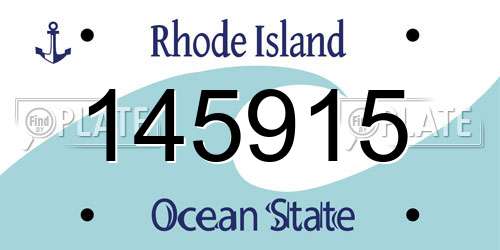 145915 Rhode Island License Plate