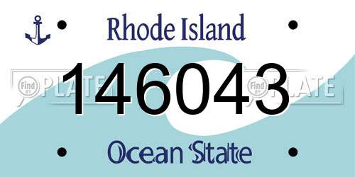 146043 Rhode Island License Plate