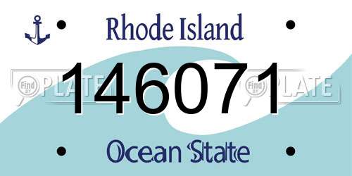 146071 Rhode Island License Plate