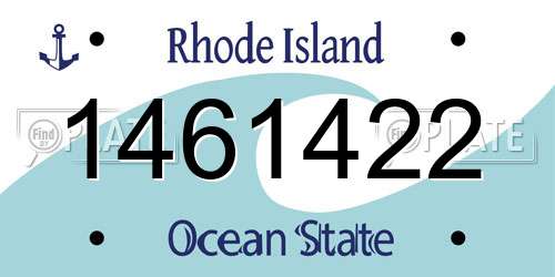 1461422 Rhode Island License Plate