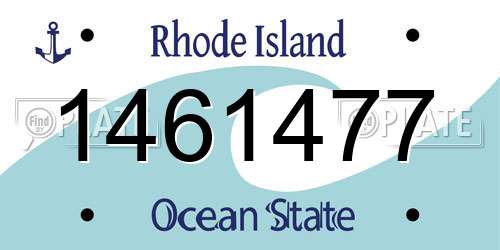 1461477 Rhode Island License Plate