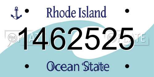 1462525 Rhode Island License Plate