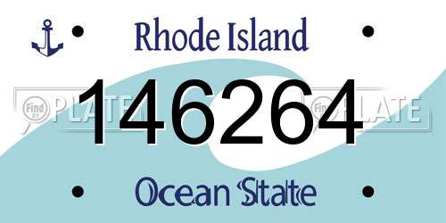 146264 Rhode Island License Plate