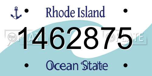 1462875 Rhode Island License Plate
