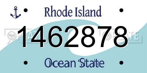 1462878 Rhode Island License Plate