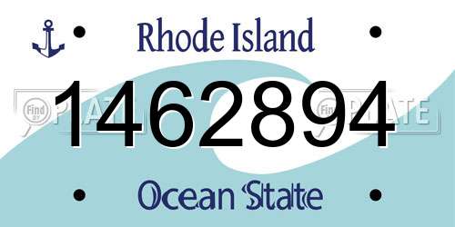 1462894 Rhode Island License Plate