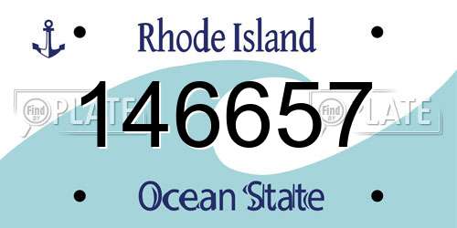146657 Rhode Island License Plate