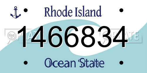 1466834 Rhode Island License Plate