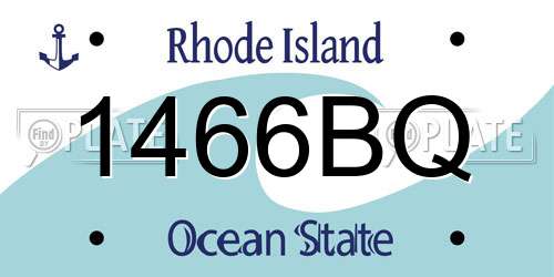 1466BQ Rhode Island License Plate