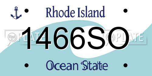 1466SO Rhode Island License Plate