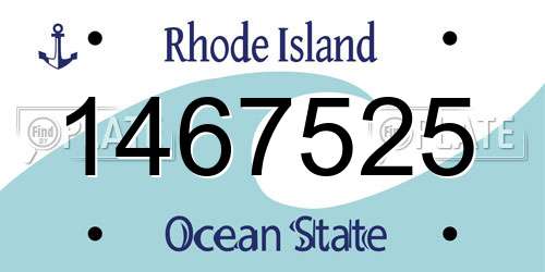 1467525 Rhode Island License Plate