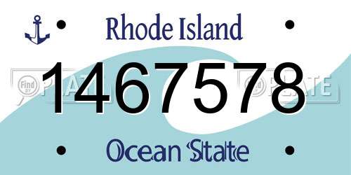 1467578 Rhode Island License Plate