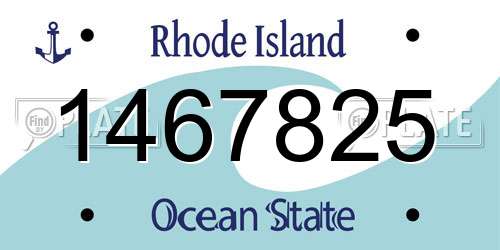 1467825 Rhode Island License Plate