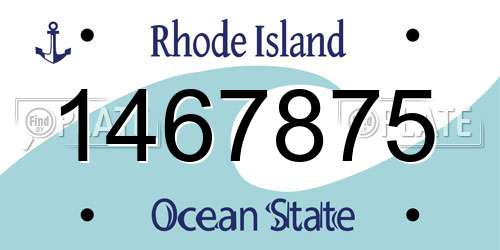 1467875 Rhode Island License Plate