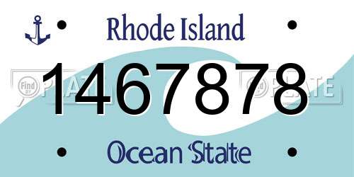 1467878 Rhode Island License Plate
