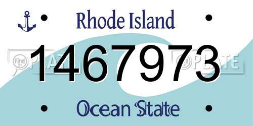 1467973 Rhode Island License Plate