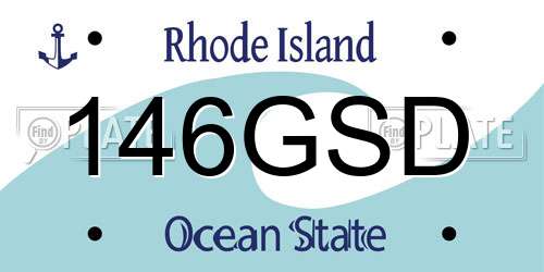 146GSD Rhode Island License Plate