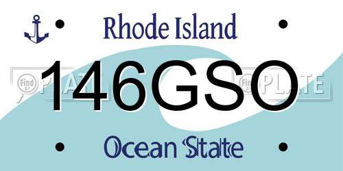 146GSO Rhode Island License Plate