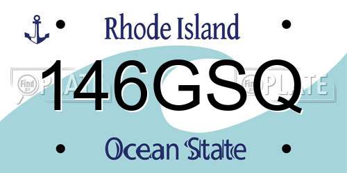 146GSQ Rhode Island License Plate