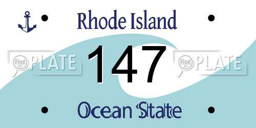 147 Rhode Island License Plate