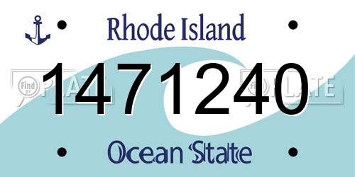 1471240 Rhode Island License Plate