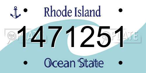 1471251 Rhode Island License Plate