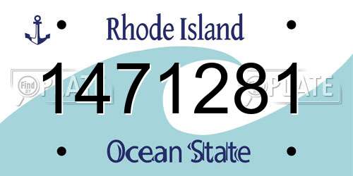 1471281 Rhode Island License Plate