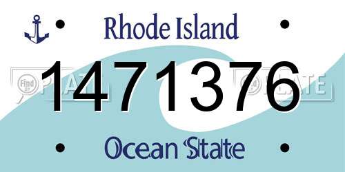 1471376 Rhode Island License Plate