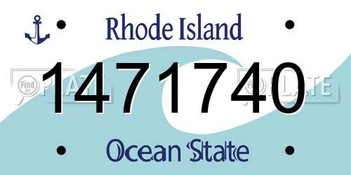 1471740 Rhode Island License Plate