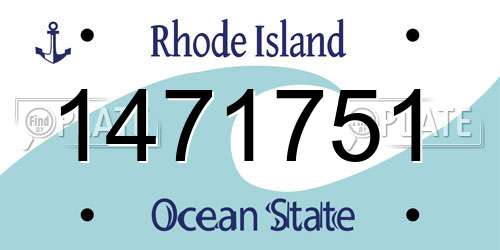 1471751 Rhode Island License Plate