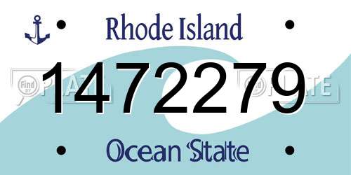 1472279 Rhode Island License Plate