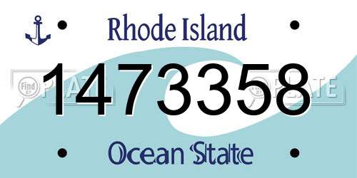 1473358 Rhode Island License Plate