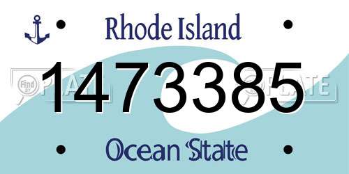 1473385 Rhode Island License Plate