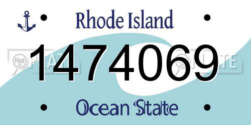 1474069 Rhode Island License Plate