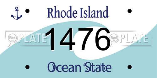 1476 Rhode Island License Plate
