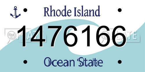 1476166 Rhode Island License Plate