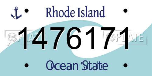 1476171 Rhode Island License Plate