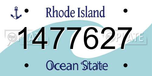 1477627 Rhode Island License Plate