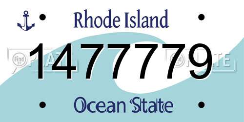 1477779 Rhode Island License Plate