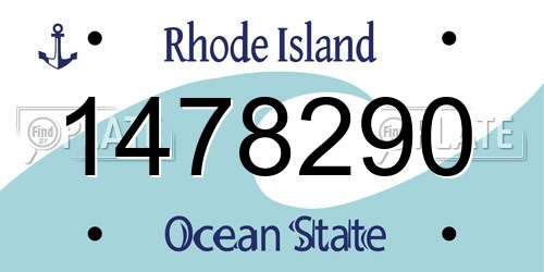 1478290 Rhode Island License Plate