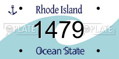 1479 Rhode Island License Plate