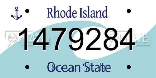 1479284 Rhode Island License Plate