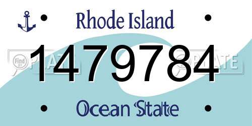 1479784 Rhode Island License Plate