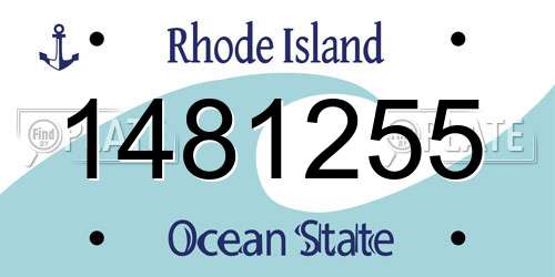 1481255 Rhode Island License Plate