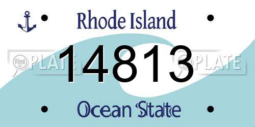 14813 Rhode Island License Plate