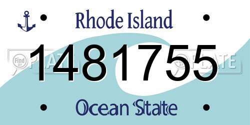 1481755 Rhode Island License Plate